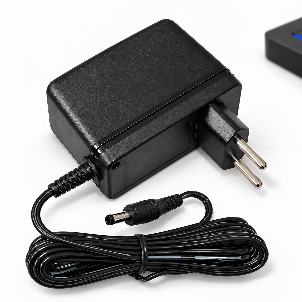 Fonte de alimentação com receptor ao fundo